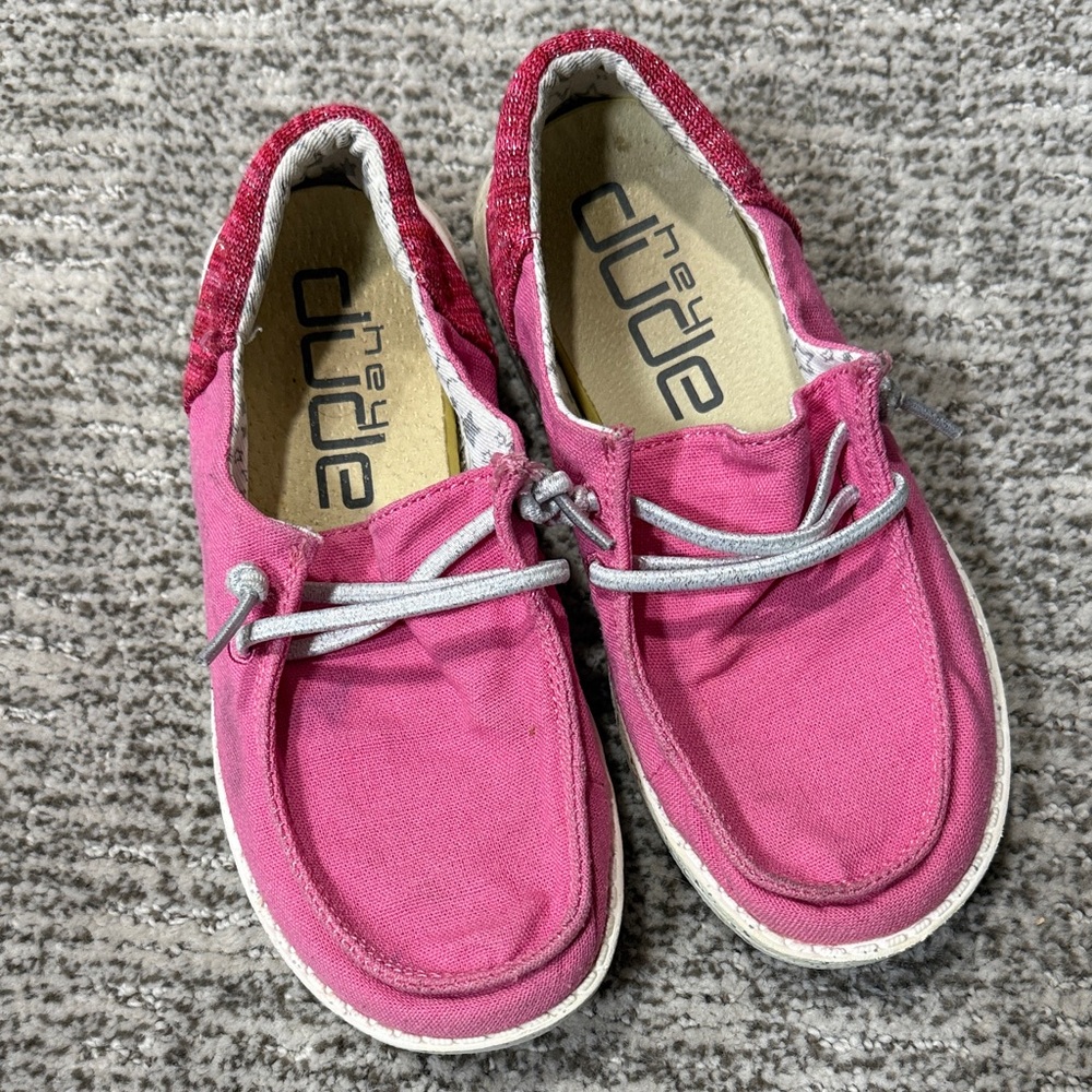 Hey Dude Fuchsia Canvas Loafers